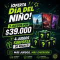 PROMOCION 3 JUEGOS POR $39.000 + 4 JUEGOS SORPRESA DE REGALO